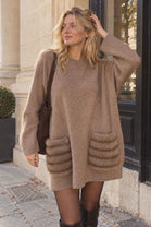 FUR POCKET OVERSIZED JUMPER