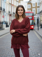 MESH BOTTOM KNIT JUMPER