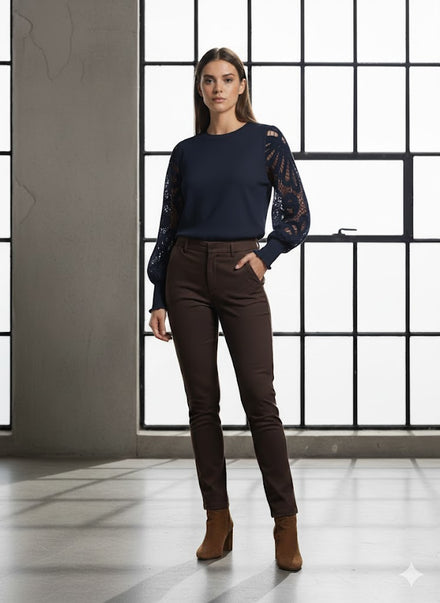 LACE SLEEVE JUMPER