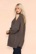 COLD SHOULDER ROLL NECK JUMPER (8199971045624)