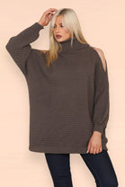 COLD SHOULDER ROLL NECK JUMPER (8199971045624)