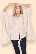 FRONT TIE LAYERED OVERSIZED SHIRT (8292123771128)