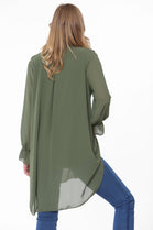 RUFFLED BUTTON DOWN BLOUSE (7783806009592) (7814539215096) (8028733767928)