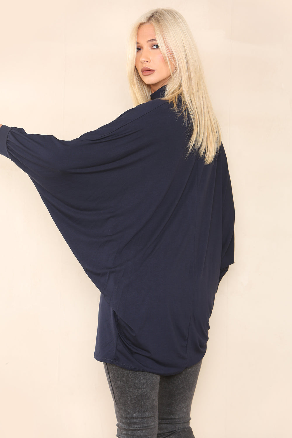 BALLOON SLEEVE HIGH NECK OVERSIZED TEE (8149098397944)