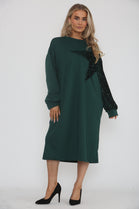 SEQUIN STAR SWEAT DRESS