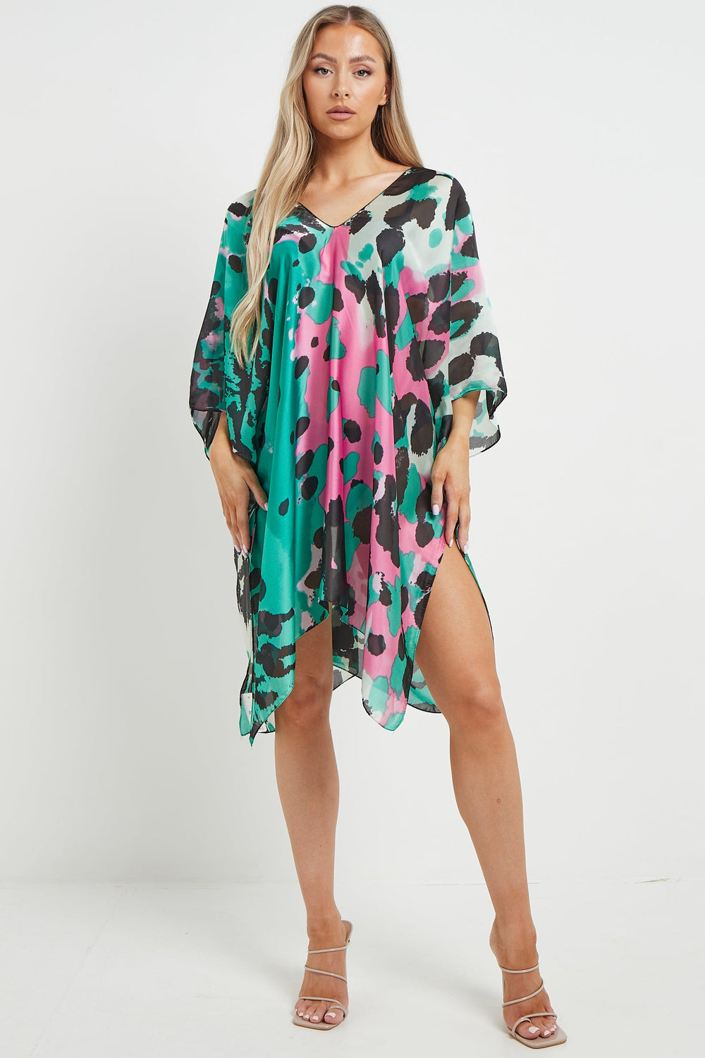 MULTI LEOPARD SILK COVERUP (7967644745976) (7999884787960)