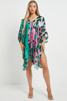 MULTI LEOPARD SILK COVERUP (7967644745976) (7999884787960)