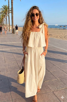 TWO PIECE TIE SHOULDER MAXI DRESS