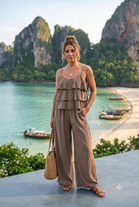 TIERED CAMI TOP LOUNGE SET