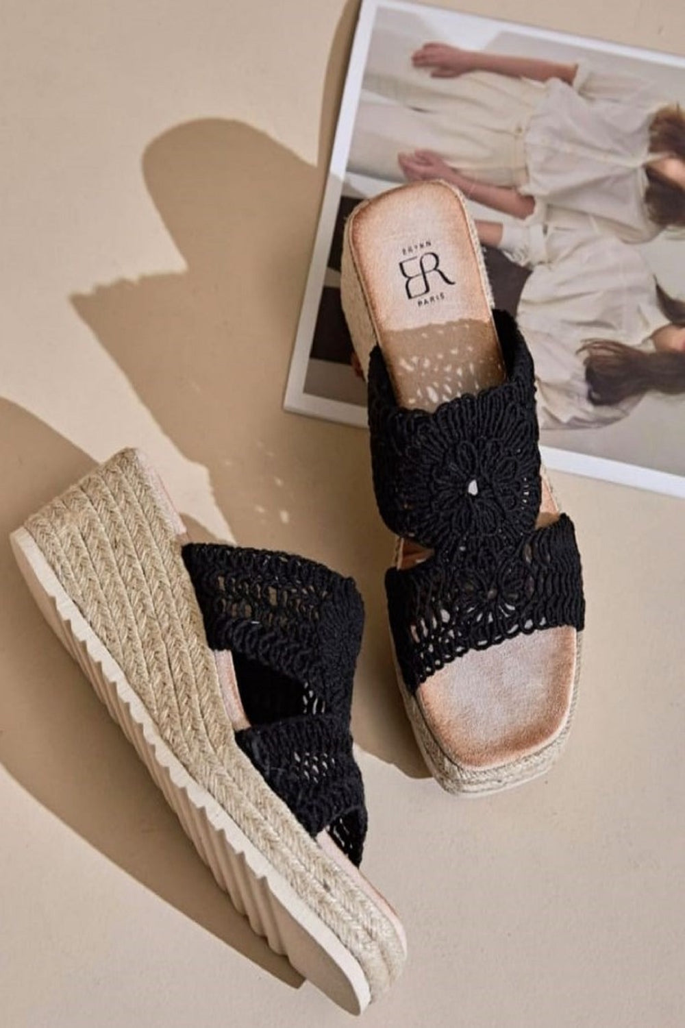BLACK WEDGE SANDALS (15127755882880)