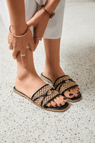 METALLIC BUCKLE SANDALS (15140867867008)