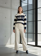 STRIPE COLLAR SLOGAN JUMPER (15366985089408)