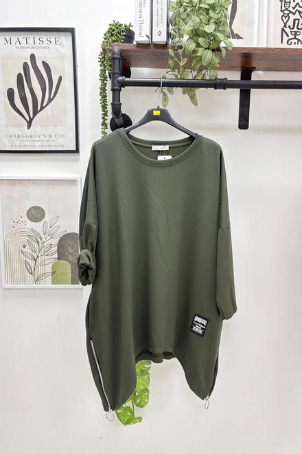 OVY OVERSIZED SIDE ZIP SWEAT (15366982074752)