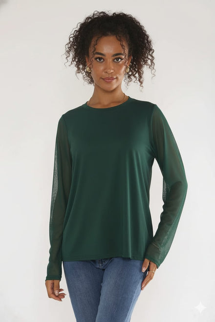 BASIC LINNED MESH TOP