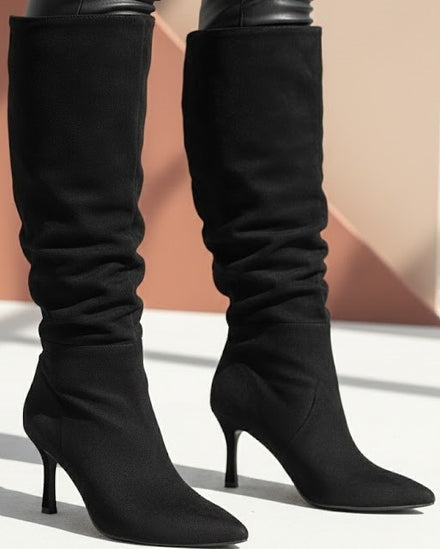 SUEDE KNEE HIGH BOOTS
