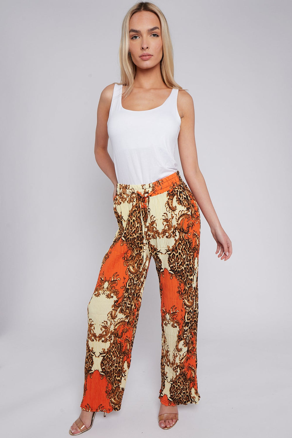 CHAIN PRINT PLEATED TROUSER( MIXED COLOUR PACK) (8260429873400) (8498021236984) (8575478038776) (15074914500992)