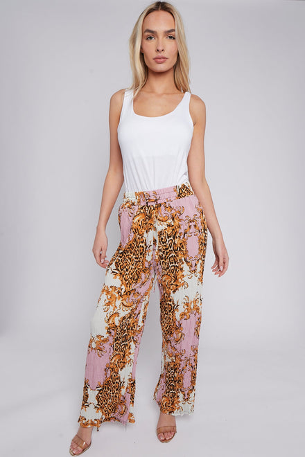 CHAIN PRINT PLEATED TROUSER( MIXED COLOUR PACK) (8260429873400) (8498021236984)