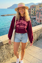 CALIFORNIA SLOGAN SWEAT HOODIE