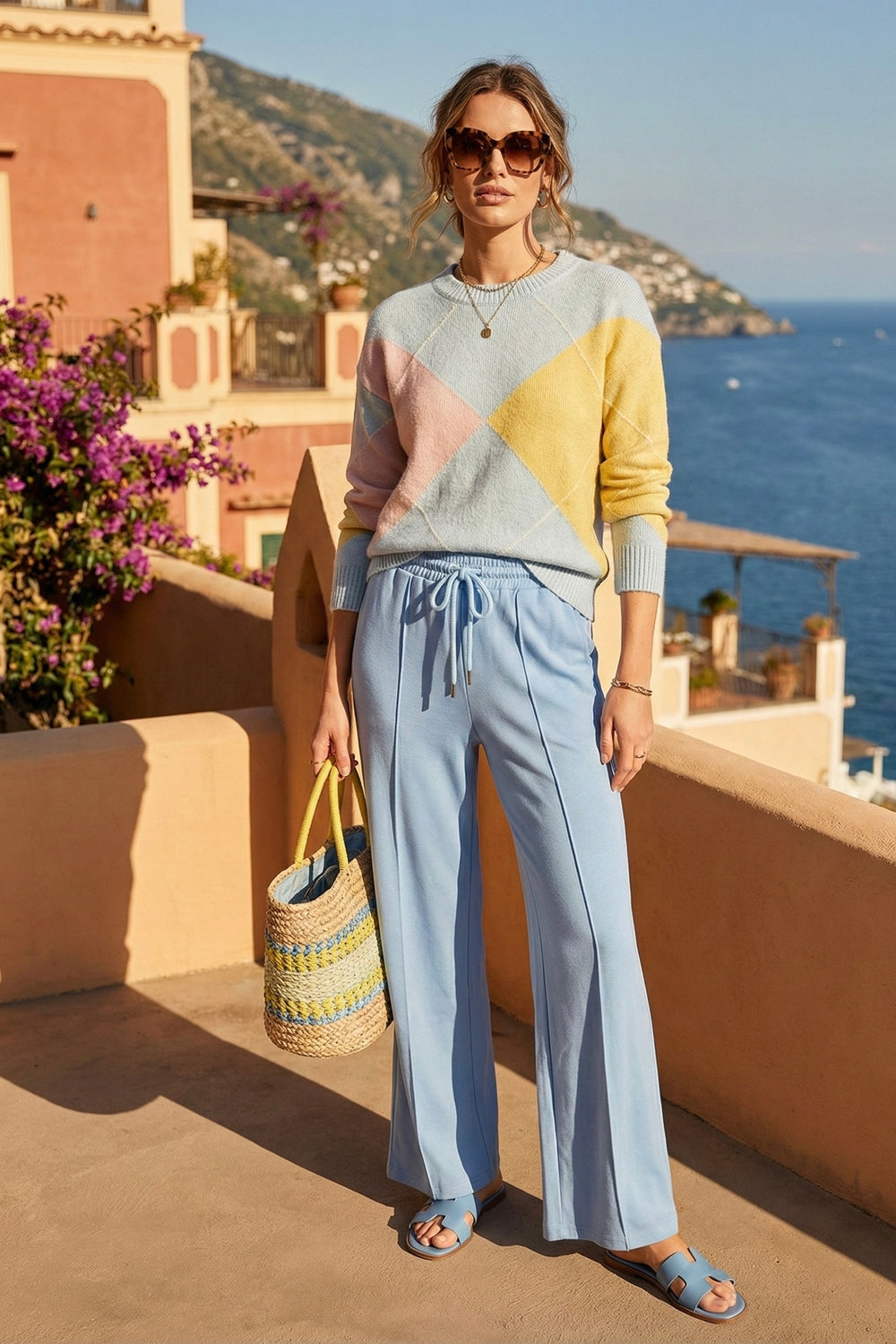 AMMY  FRONT DETAIL PLAIN JOGGERS