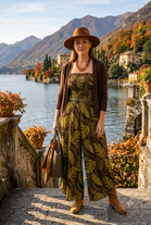BANDEAU  PRINT SPLIT LEG JUMPSUIT