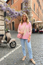 DIAMOND PATTERN OVERSIZED KNIT JUMPER