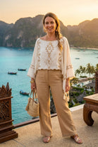 TWO-WAY EMBROIDERED PONCHO TOP