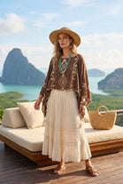 TWO-WAY EMBROIDERED PONCHO TOP
