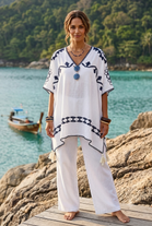 TWO-WAY EMBROIDERED PONCHO TOP