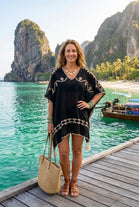 TWO-WAY EMBROIDERED PONCHO TOP