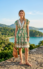 PRINTED BUTTON MIDI DRESS(MIXED COLOUR PACK)