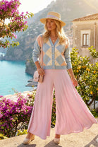 BELTED WIDE LEG TROUSER