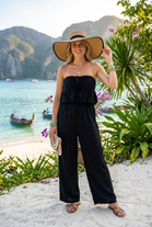FRONT TIE FRILL DETAIL JUMPSUIT