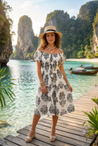 PRINTED BUTTON MIDI DRESS (MIXED COLOUR PACK)