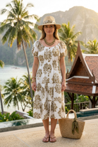 PRINTED BUTTON MIDI DRESS (MIXED COLOUR PACK)