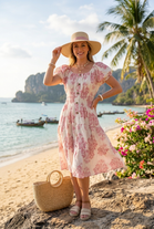 PRINTED BUTTON MIDI DRESS (MIXED COLOUR PACK)
