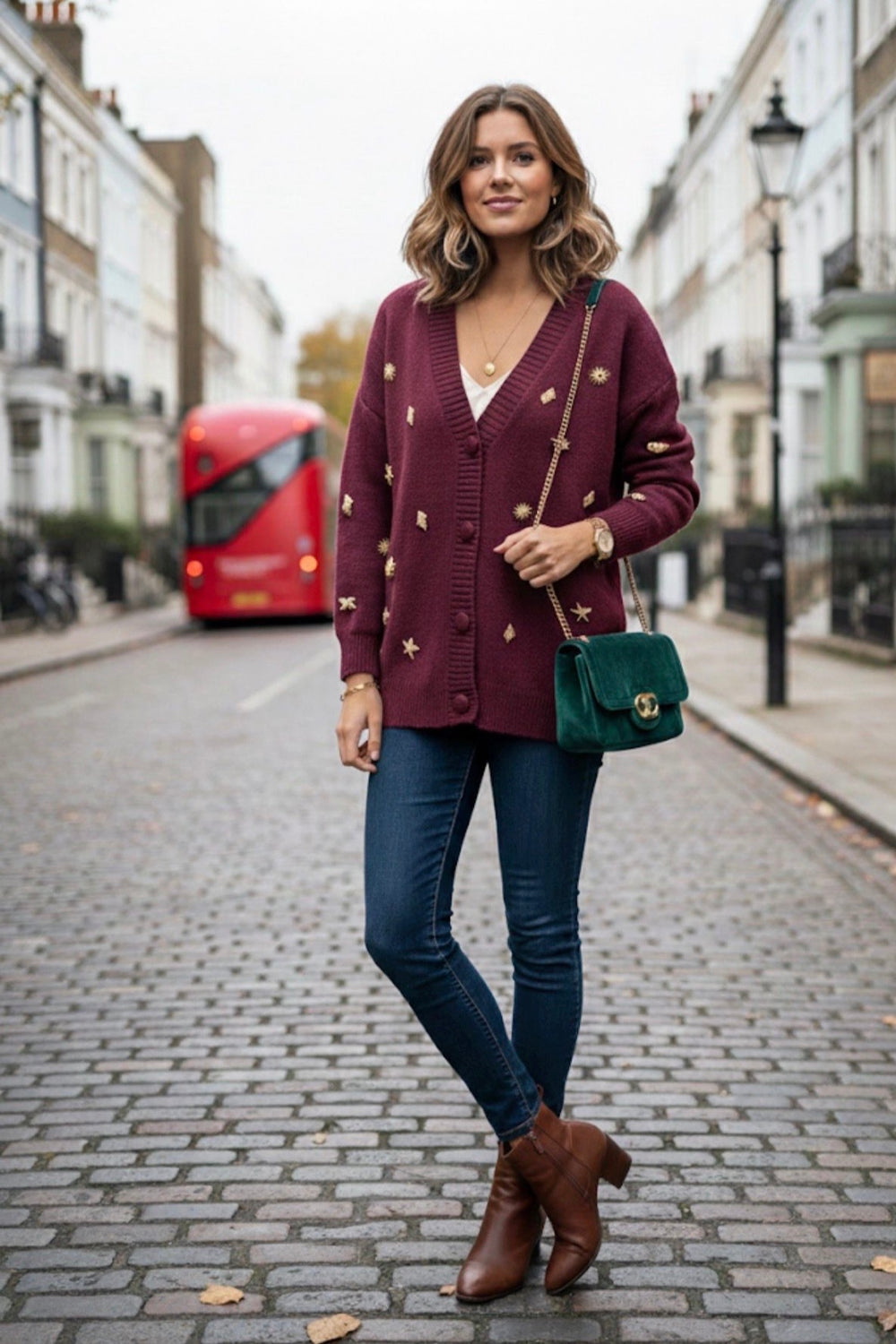 CELESTIAL BUTTON KNIT CARDIGAN