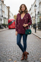 CELESTIAL BUTTON KNIT CARDIGAN