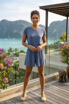 JERSEY GATHERED PLAYSUIT