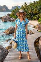 PRINTED FLORAL V-NECK MAXI(MIXED COLOUR PACK)
