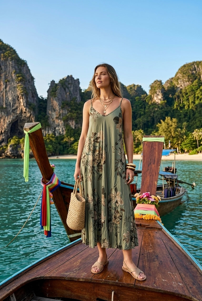 FLORAL CAMI MAXI
