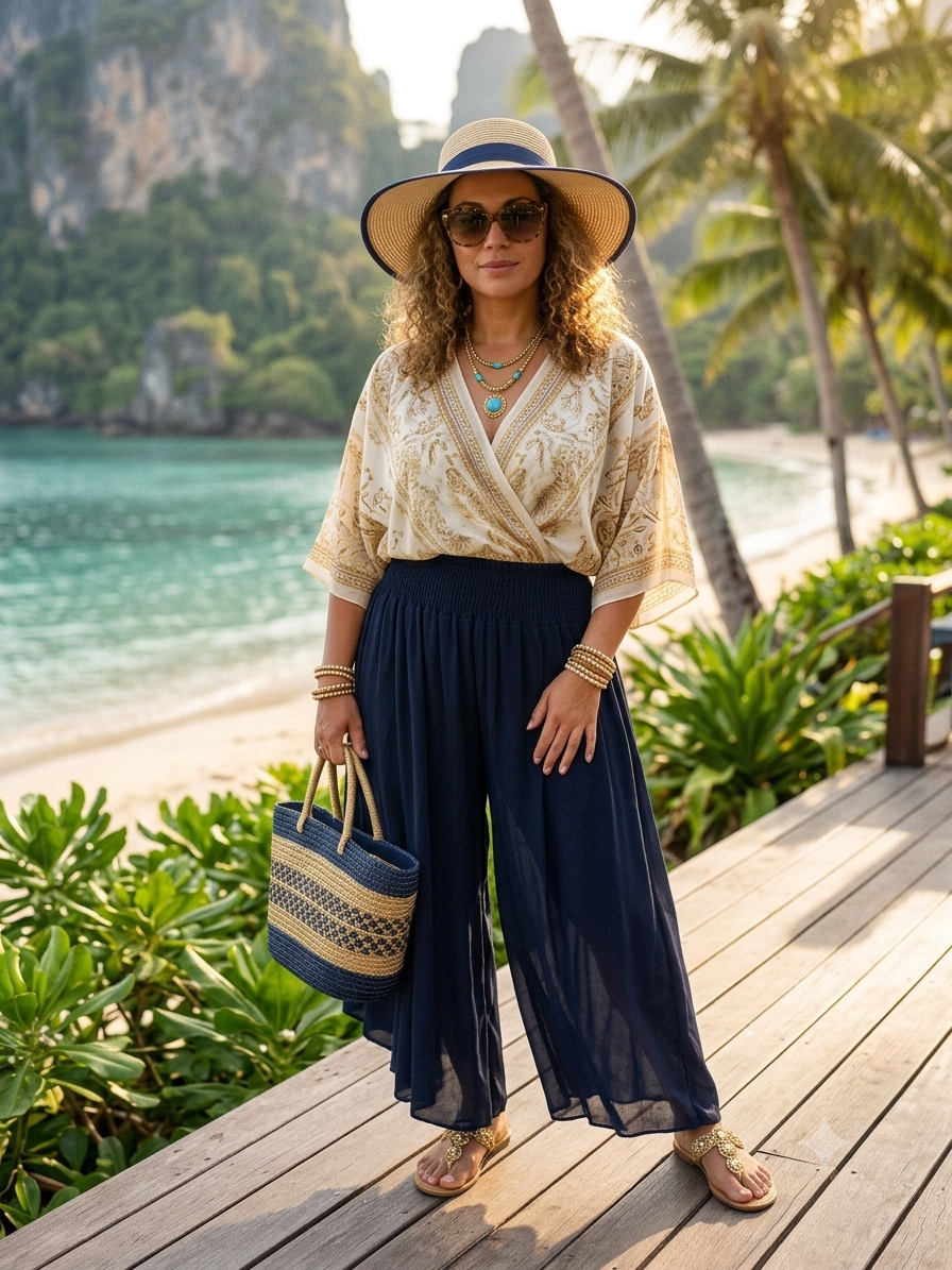 ELASTICATED WIDE LEG CULOTTES