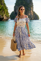 CREW NECK LEAF PRINT BUTTON DRESS(MIXED COLOUR PACK)