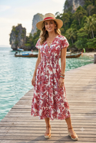LEAF PRINT BUTTON DOWN DRESS(MIXED COLOUR PACK)