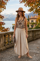 ANIMAL PRINT BUBBLE HEM CAMI TOP