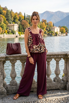 ANIMAL PRINT BUBBLE HEM CAMI TOP