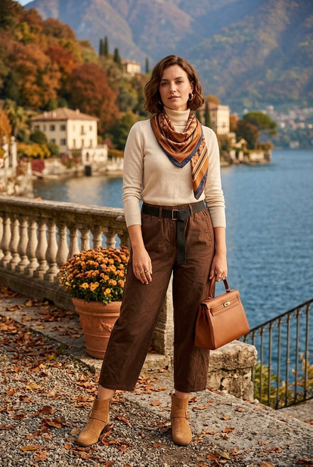 BELTED TAPERED ANKLE TROUSER