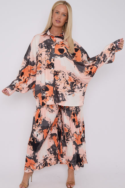 PRINTED PLEATED TROUSER SET (8494243250424)