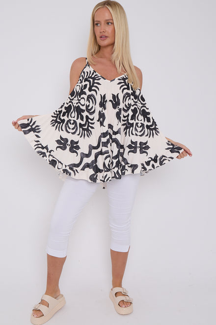 PRINTED PLEATED VEST (8499821215992)