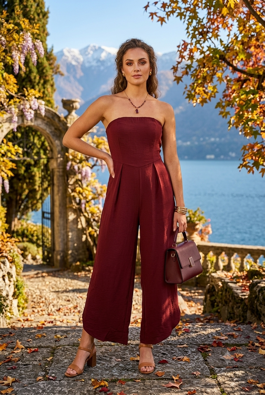 BANDEAU WIDE-LEG JUMPSUIT