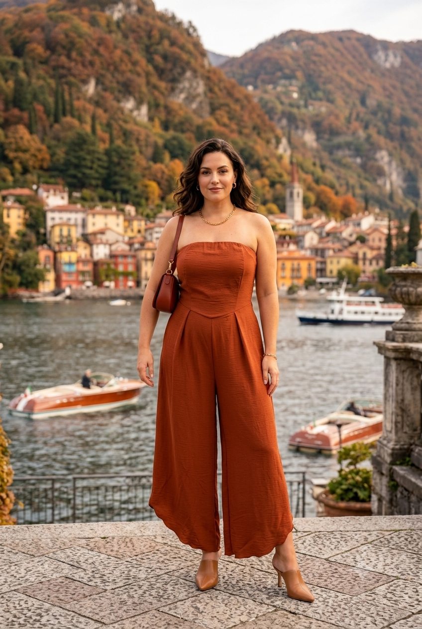 BANDEAU WIDE-LEG JUMPSUIT